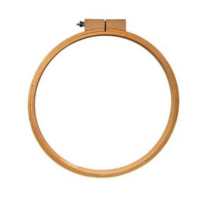 Vintage Embroidery Cross Stitch Quilting Hoop 14" Wingnut Close Round Wood